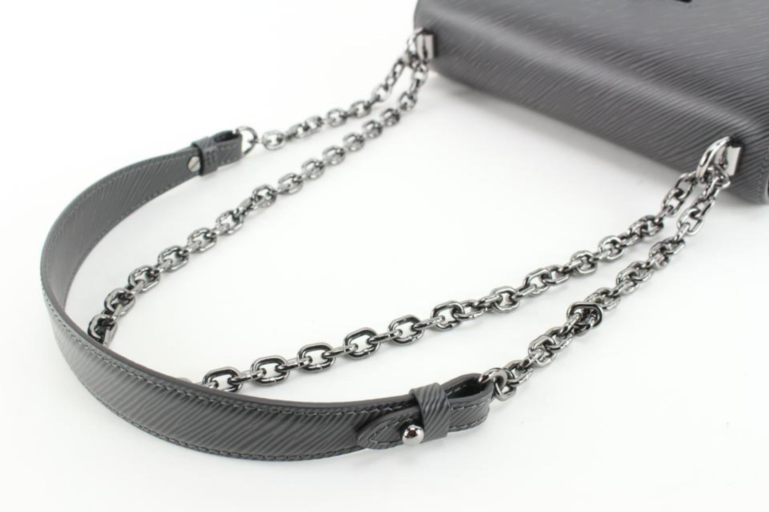 Louis Vuitton Grey Etain Epi Leather Twist MM Crossbody Bag 24lk721s 1