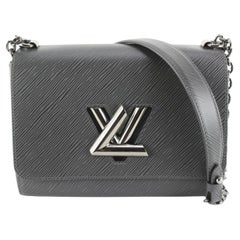 Louis Vuitton Grey Etain Epi Leather Twist MM Crossbody Bag 24lk721s