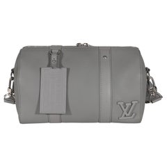 Louis Vuitton Grey Grained Calfskin Aerogram City Keepall