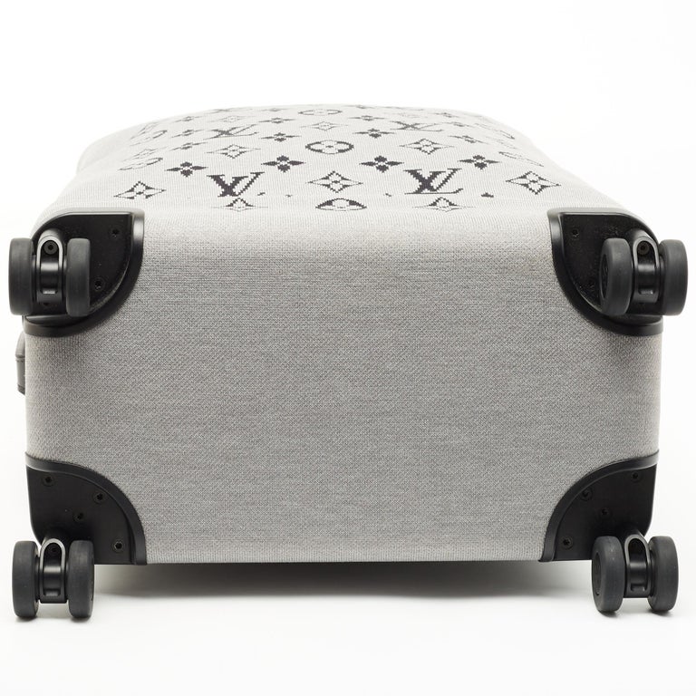 Louis Vuitton Grey Jacquard Knit Monogram Soft Horizon 55 Luggage