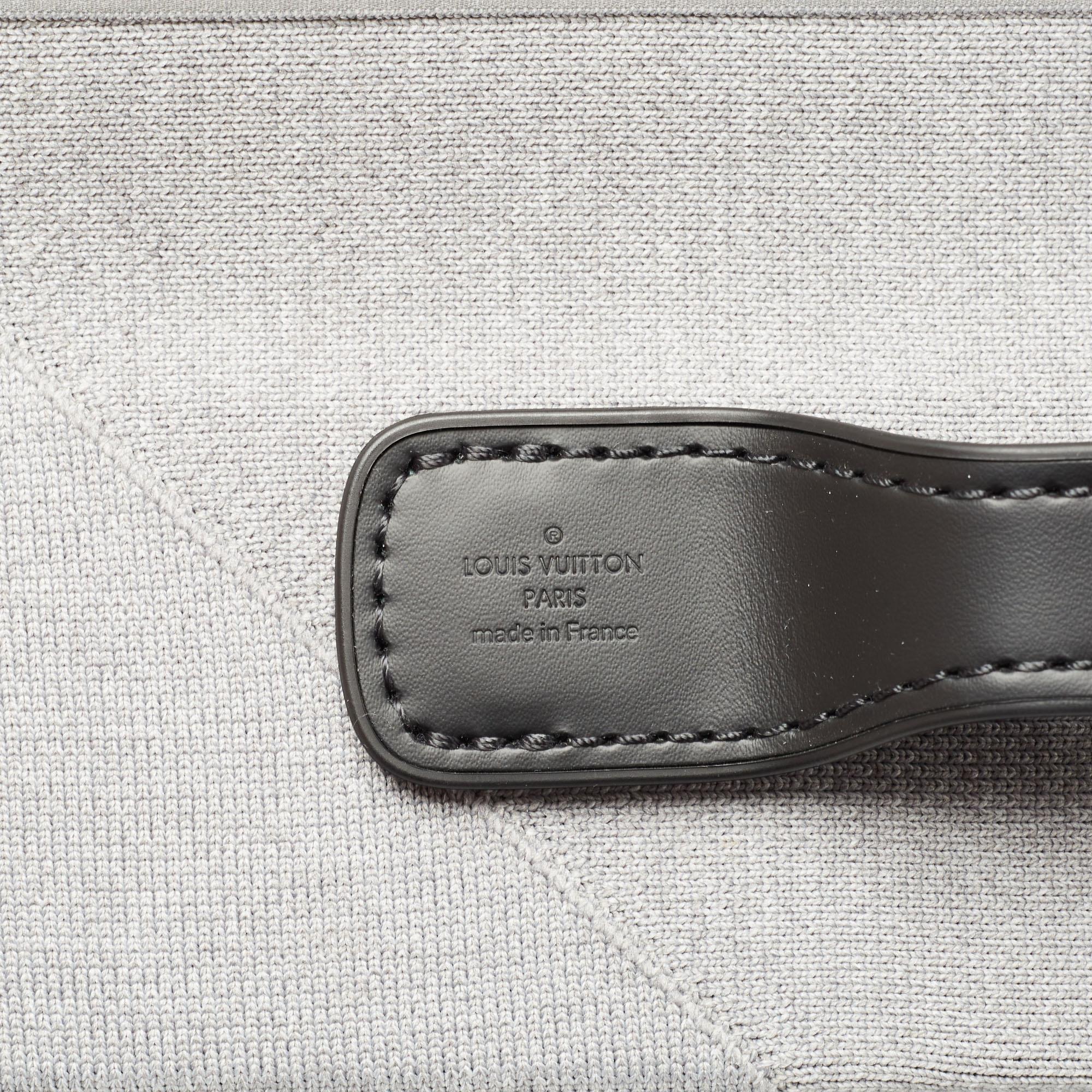 Louis Vuitton Grey Jacquard Knit Monogram Soft Horizon 55 Luggage 7