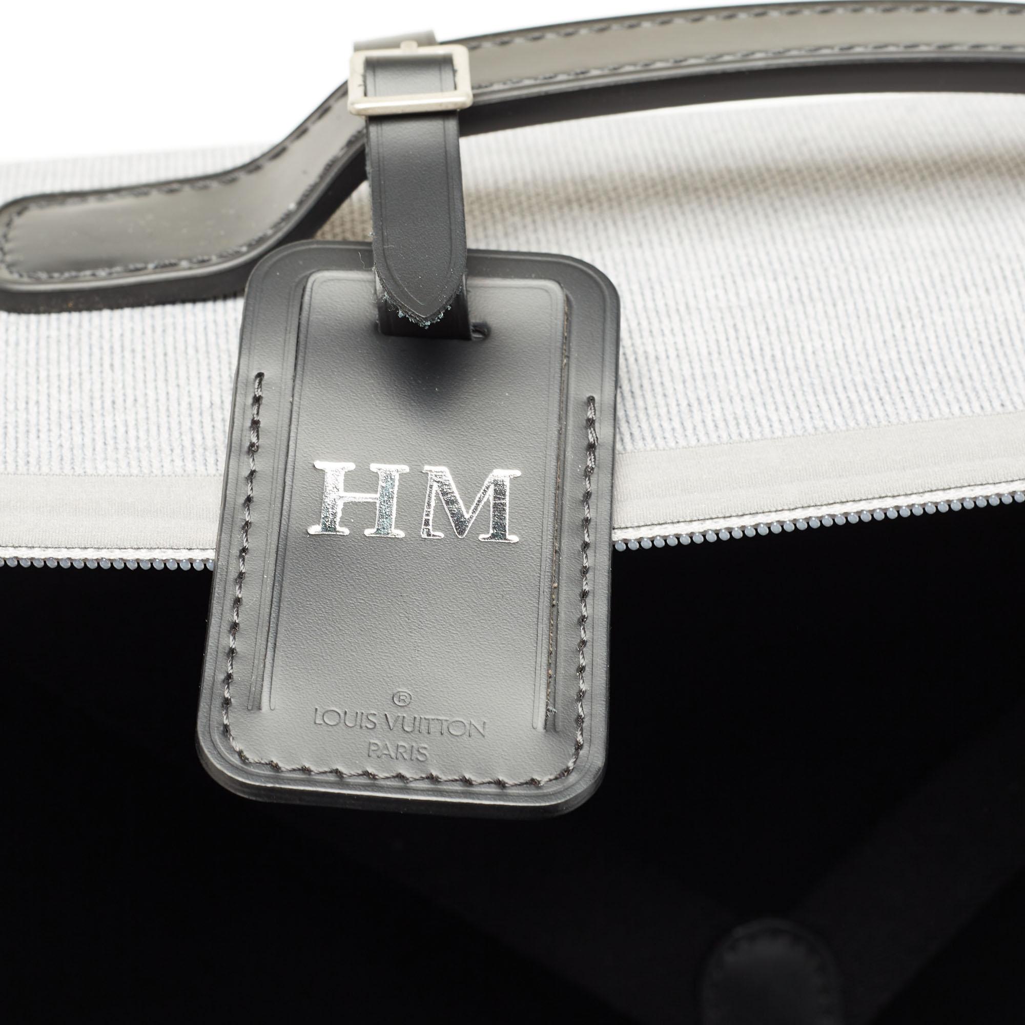 Louis Vuitton Grey Jacquard Knit Monogram Soft Horizon 55 Luggage 2