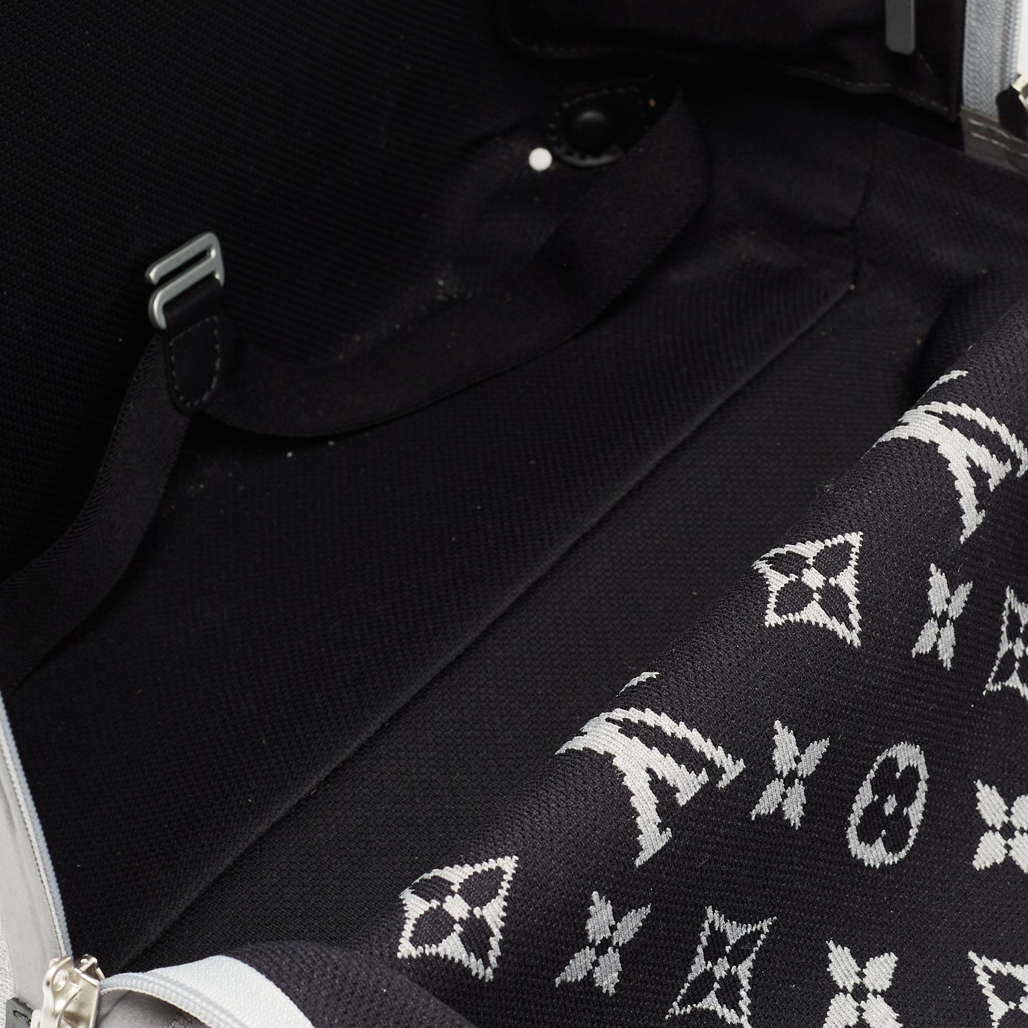 Louis Vuitton Grey Jacquard Knit Monogram Soft Horizon 55 Luggage 3