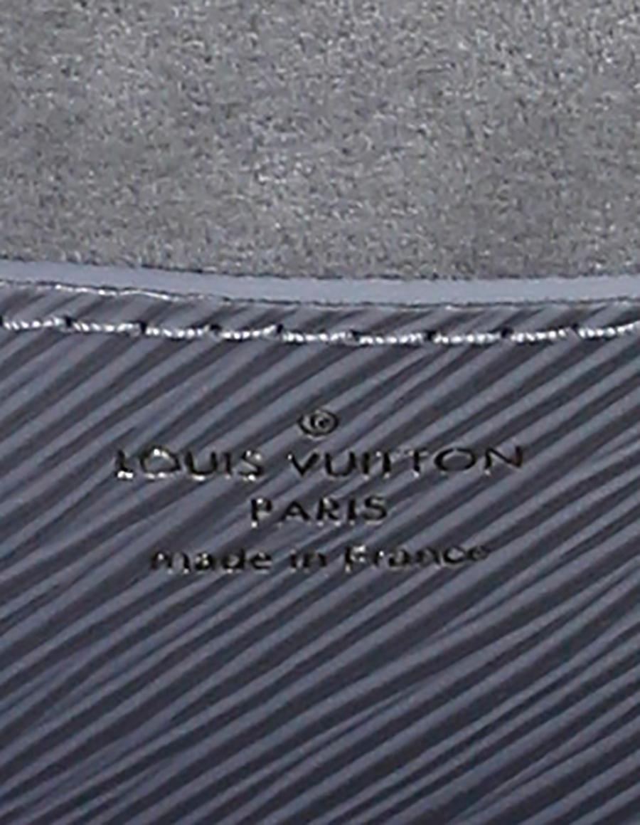 Gray Louis Vuitton Grey Leather Epi Twist MM Bag with Moonstone Logo