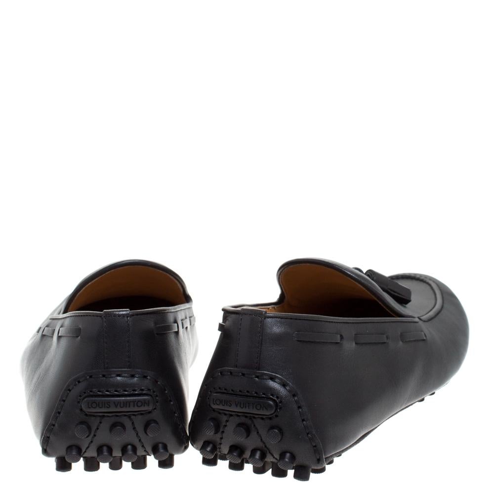 Men's Louis Vuitton Grey Leather Imola Tassel Loafers Size 43