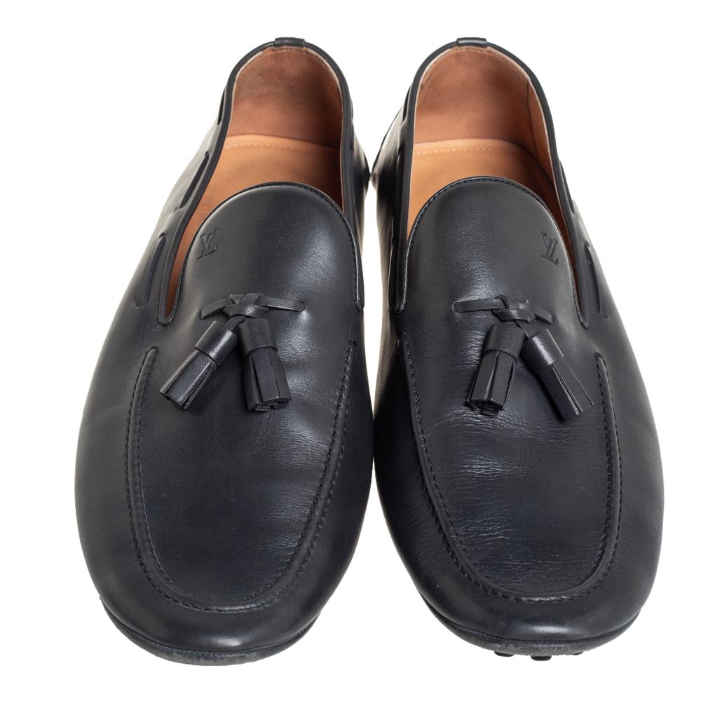 Louis Vuitton brings you these loafers that have been created with luxury in mind. They are covered in leather and detailed with tassels on the uppers and leather insoles meant to offer comfort in every step. The loafers are a result of quality
