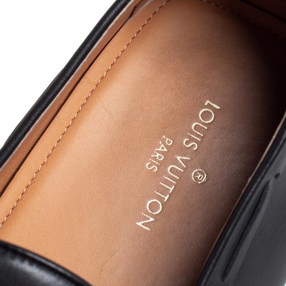 Louis Vuitton Grey Leather Imola Tassel Slip On Loafers Size 42.5 1