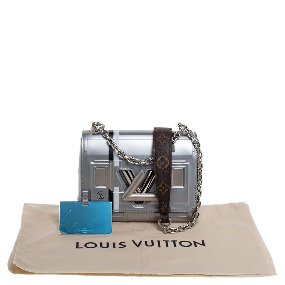 Louis Vuitton Grey Leather Space Argent Twist PM Bag 4