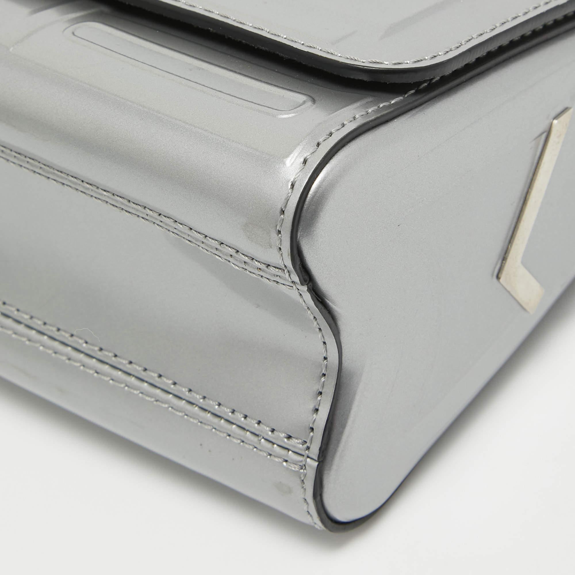 Louis Vuitton Grey Leather Spaceship Twist PM Bag 5