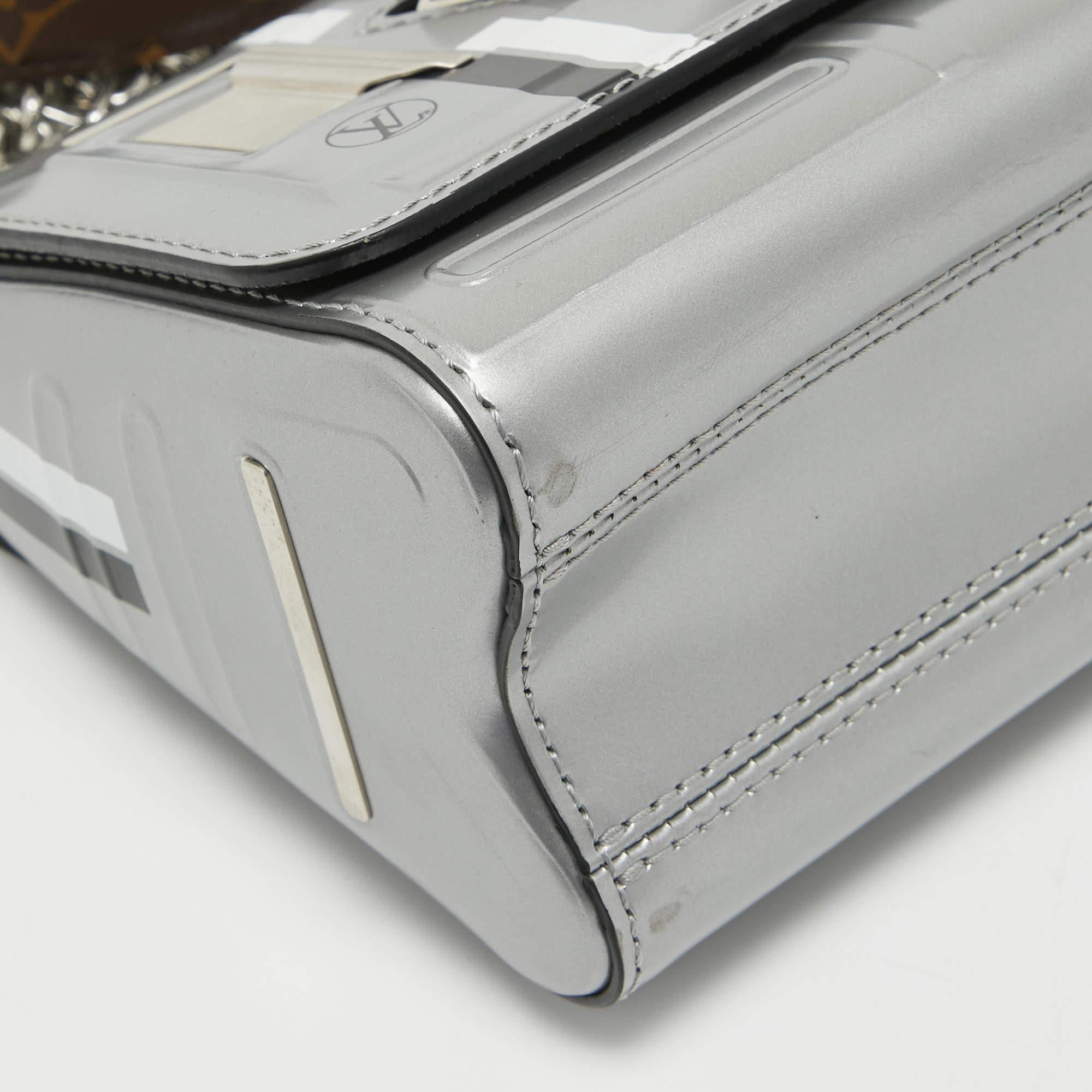 Louis Vuitton Grey Leather Spaceship Twist PM Bag 6