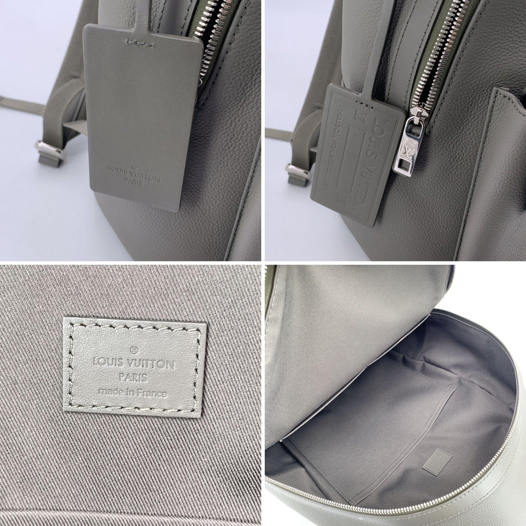 Black Louis Vuitton Grey LV Aerogram Leather Takeoff Backpack Bag