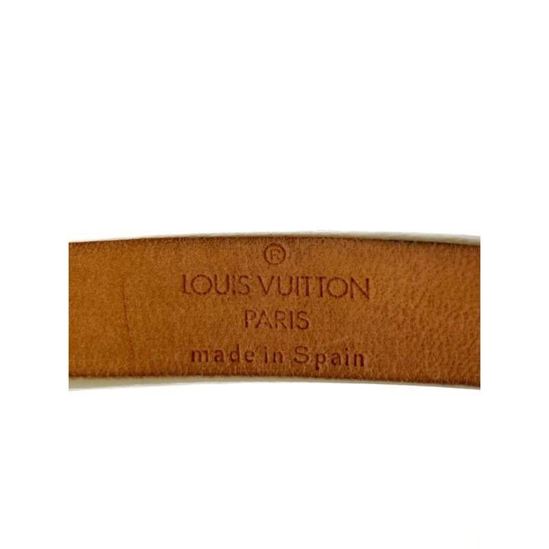 Grauer Mini-Laufsteggürtel von Louis Vuitton aus silbernem Leder 12al529 im Zustand „Gut“ im Angebot in Dix hills, NY