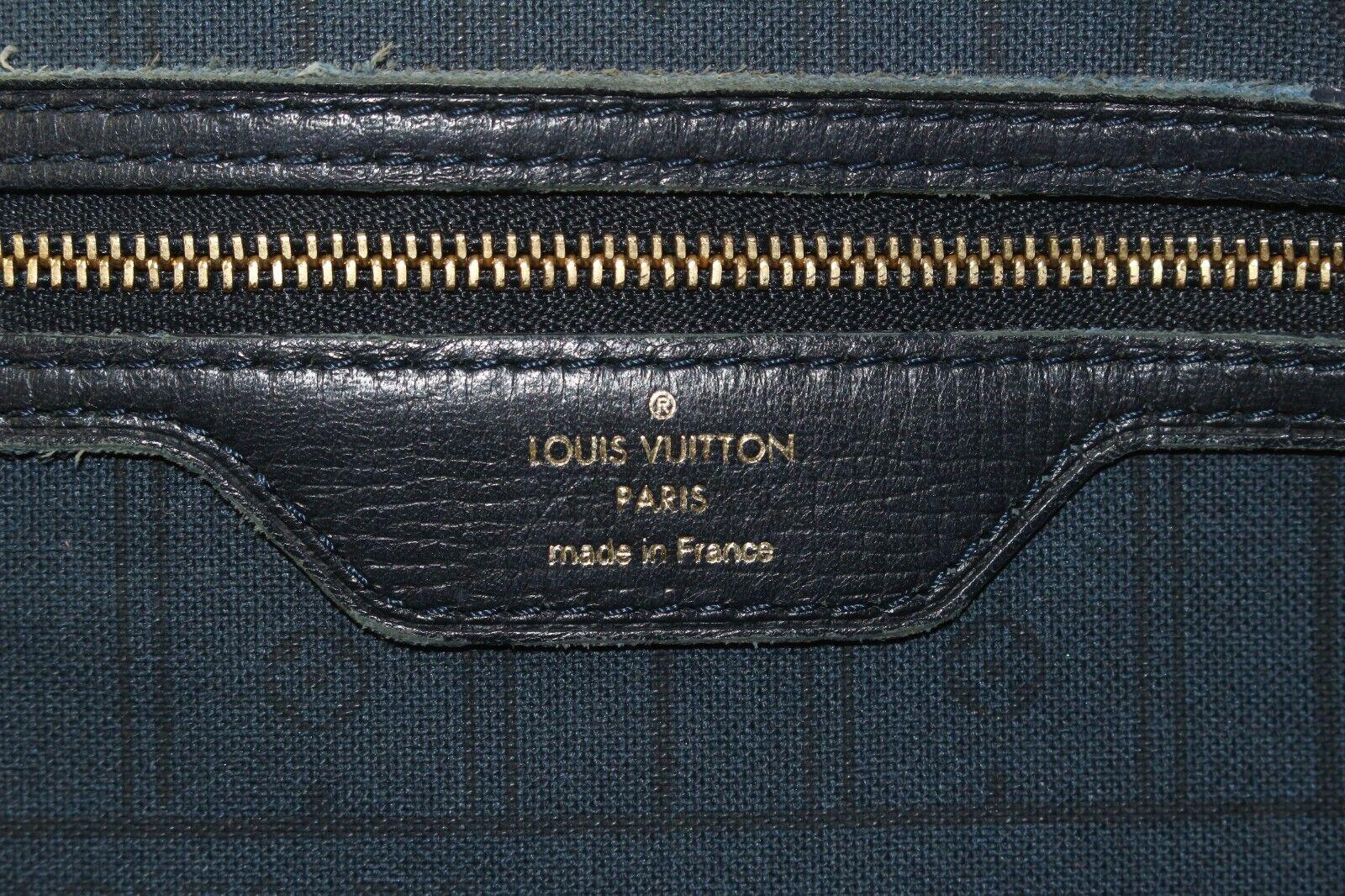 Louis Vuitton Grey Monogram Denim Mini Lin Neverfull MM Tote 2LVS61K For Sale 4