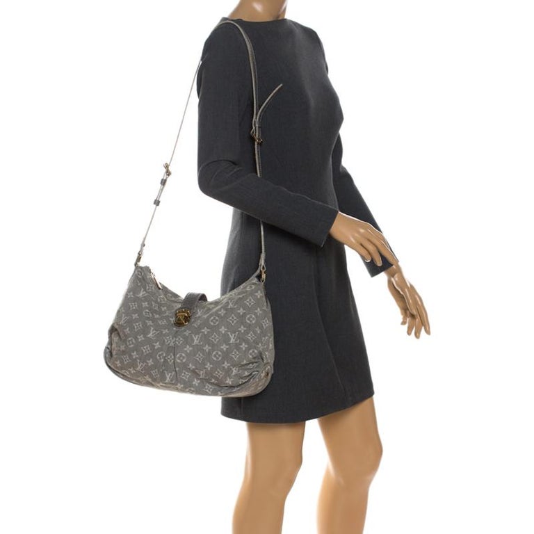 Néonoé linen handbag Louis Vuitton Grey in Linen - 24157583