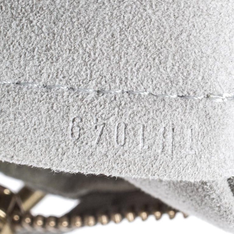 Louis Vuitton Grey Monogram Denim Slightly Bag at 1stDibs