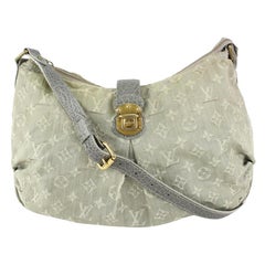 Louis Vuitton Grau Monogramm Denim leichte Messenger Hobo-Tasche 826lv87 Louis Vuitton Grau Monogramm Denim leichte Messenger Hobo-Tasche 826lv87
