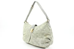 Graue Monogrammierte Denim Slightly Shoulder Bag von Louis Vuitton 7lv131s