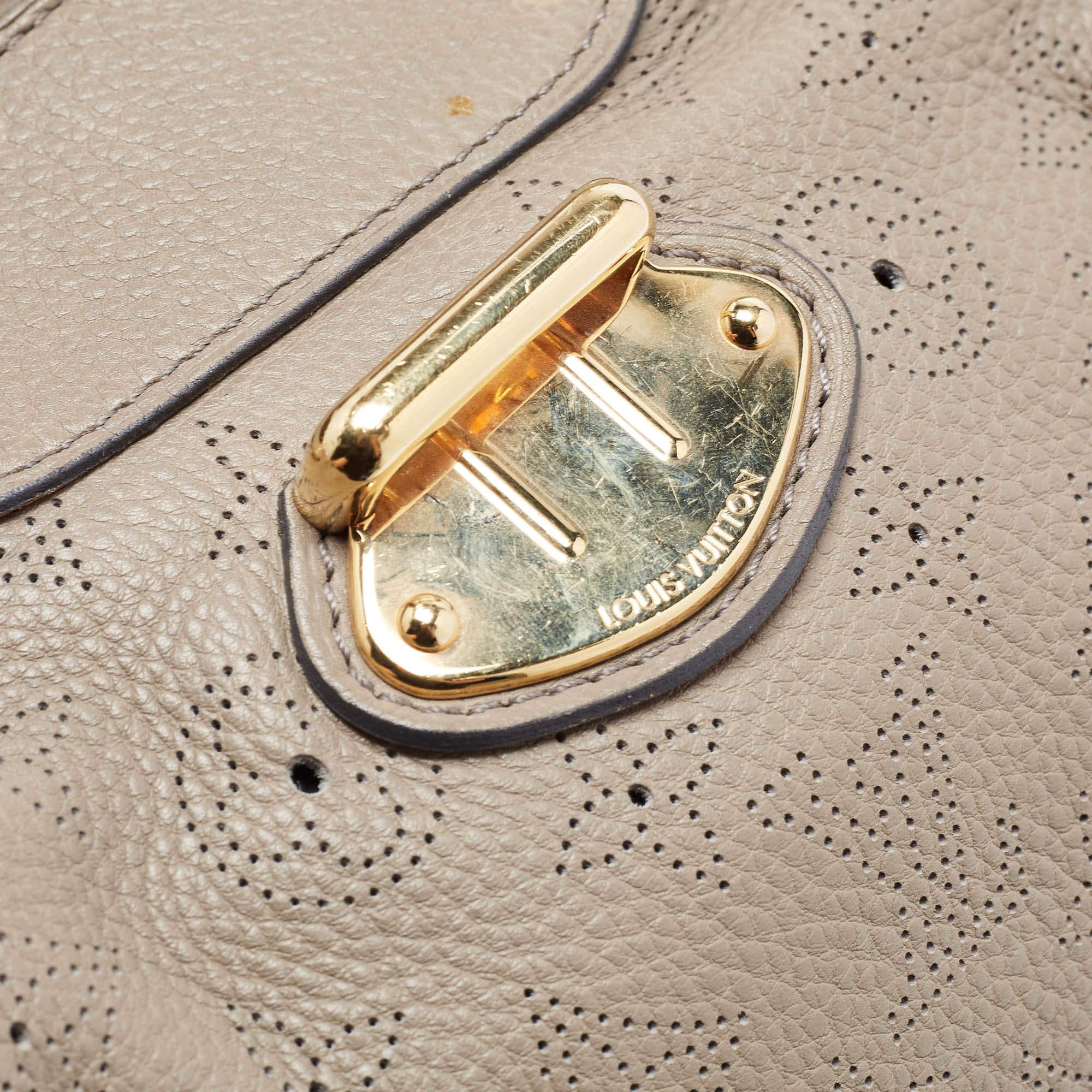 Louis Vuitton Grey Monogram Mahina Leather Solar PM Bag For Sale 12