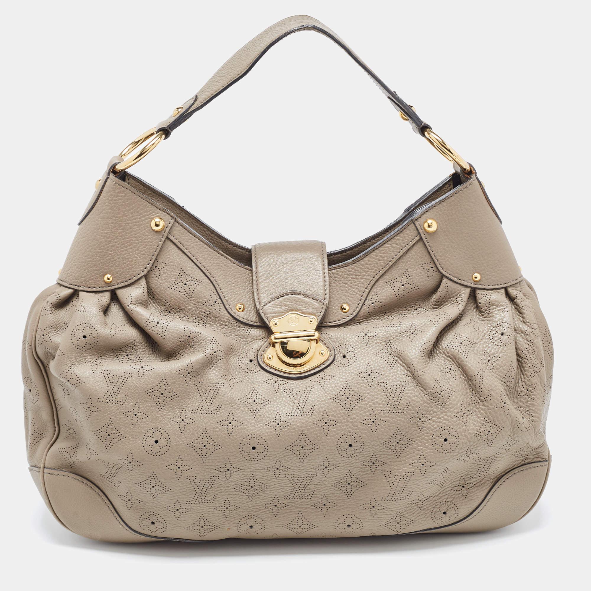 Louis Vuitton Grey Monogram Mahina Leather Solar PM Bag For Sale 13