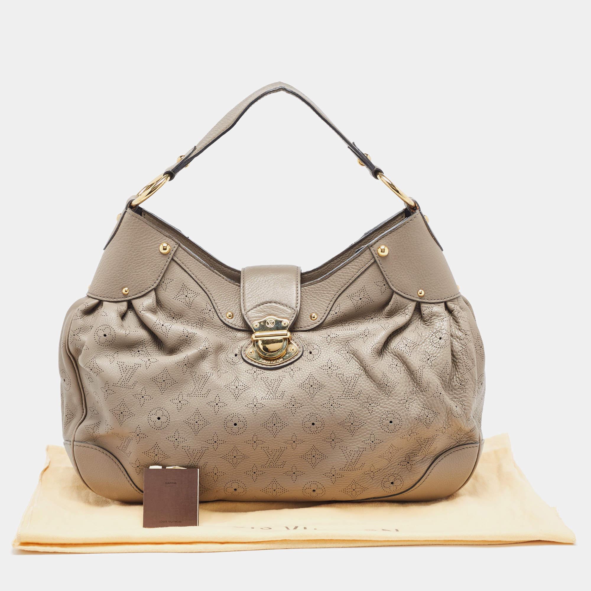 Louis Vuitton Grey Monogram Mahina Leather Solar PM Bag For Sale 14