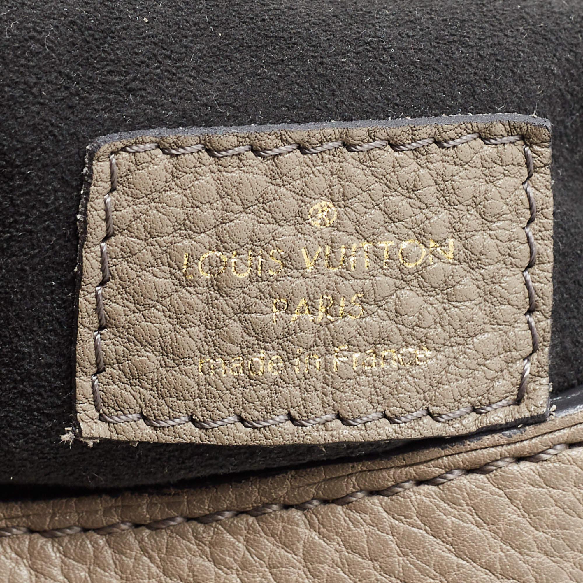 Louis Vuitton Grey Monogram Mahina Leather Solar PM Bag For Sale 1