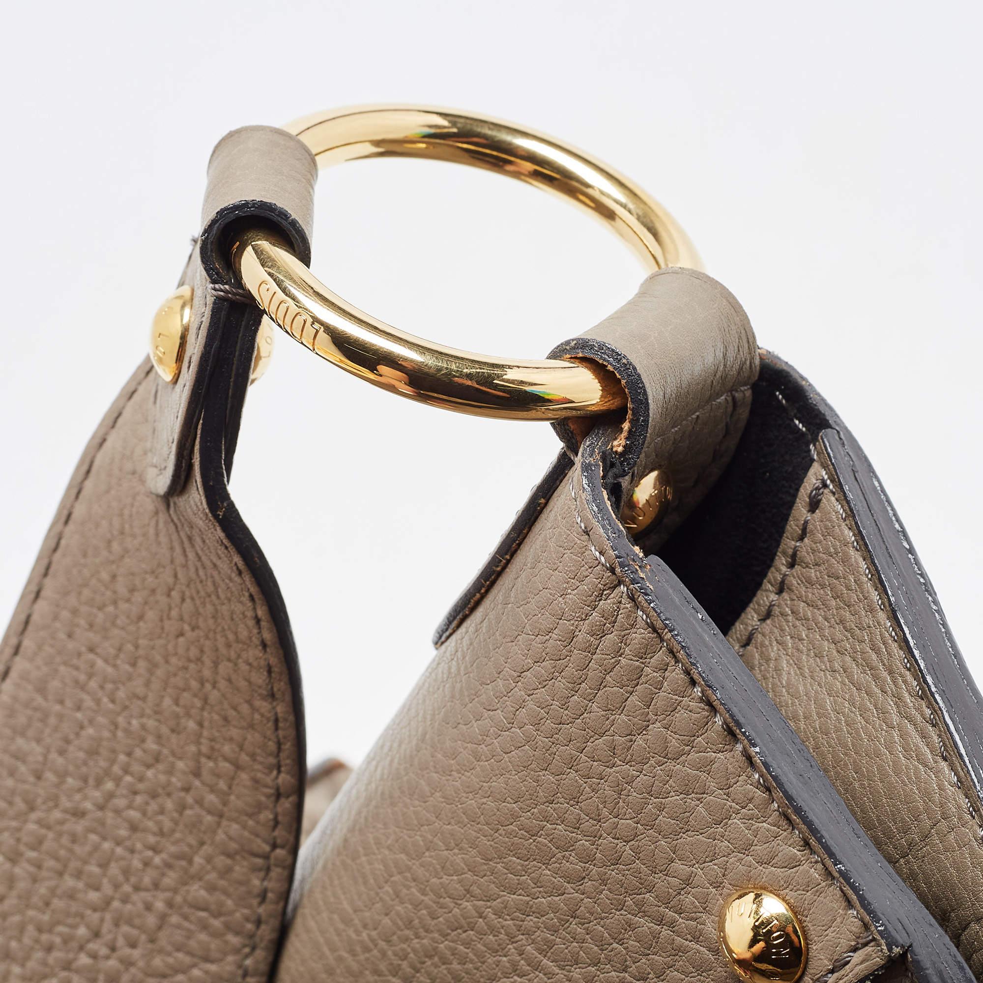 Women's Louis Vuitton Grey Monogram Mahina Leather Solar PM Bag