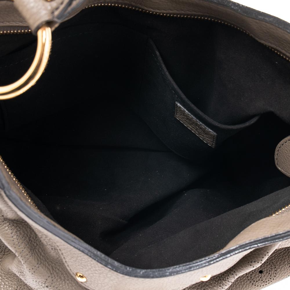 Louis Vuitton Grey Monogram Mahina Leather Solar PM Bag 4