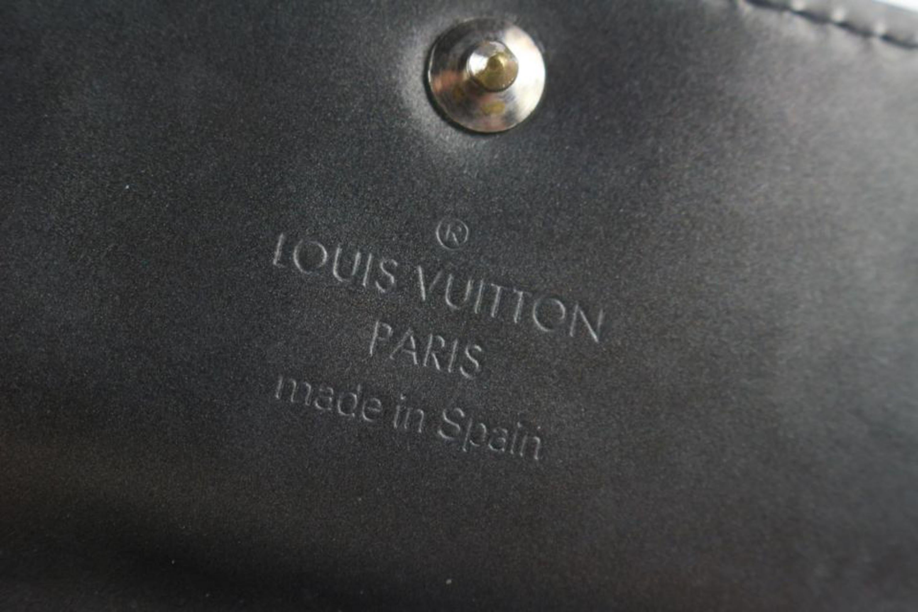 Gray Louis Vuitton Grey Monogram Mat 4 Key Multicles Key Pouch 8LV1106 For Sale