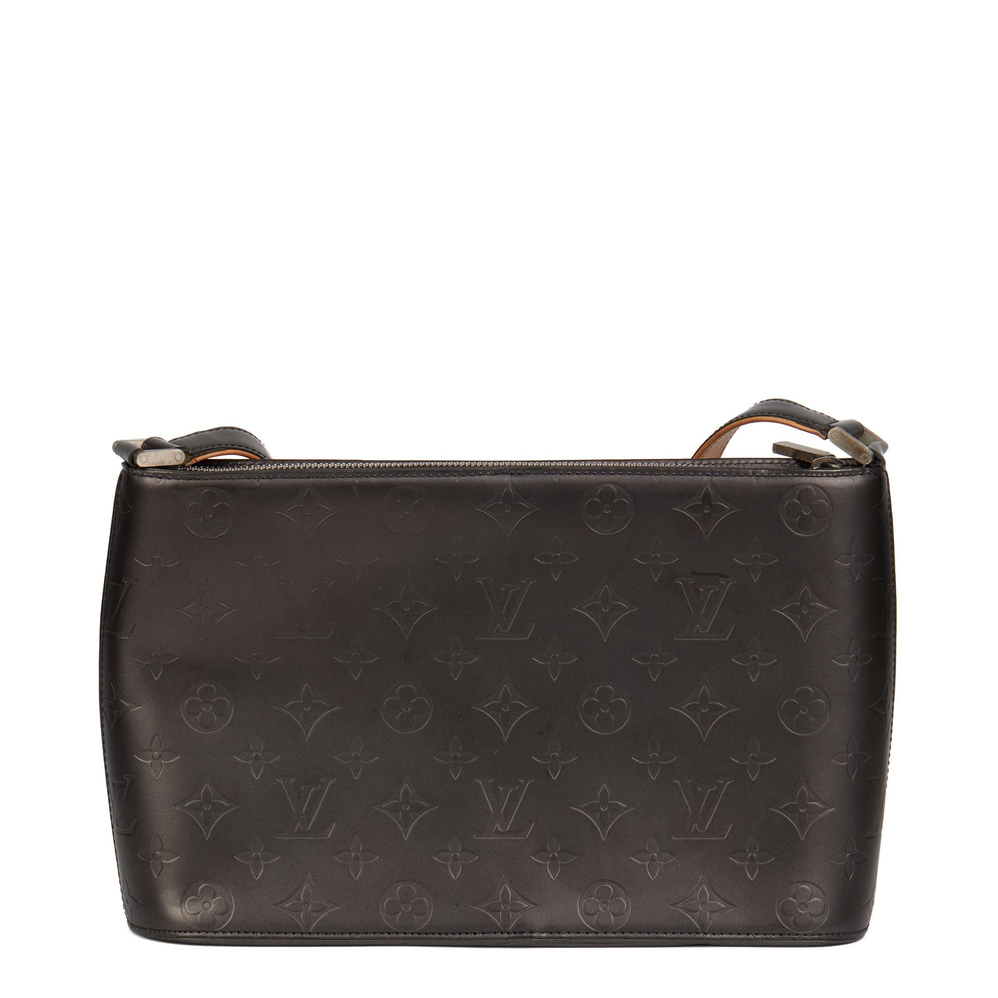 Women's LOUIS VUITTON Grey Monogram Mat Leather & Vachetta Leather Allston