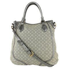 Vintage Louis Vuitton Grey Monogram Mini Lin Besace Angele 2way Bag 105lv11