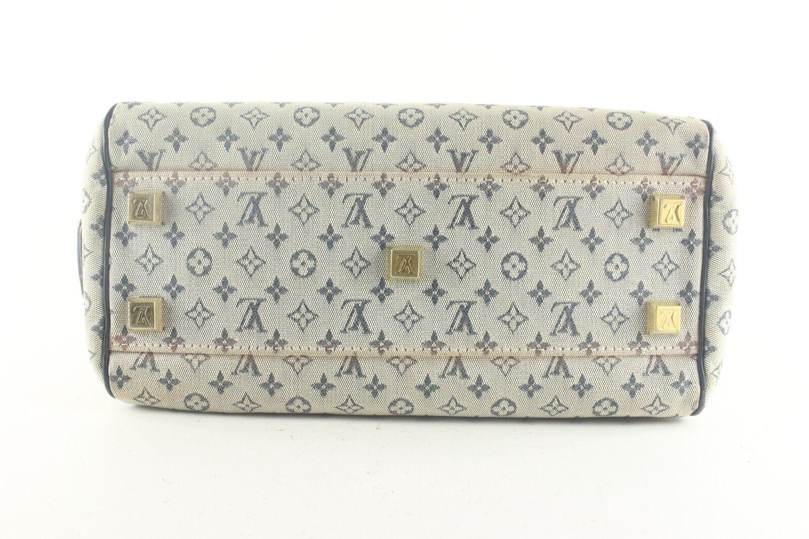 Women's LOUIS VUITTON Grey Monogram Mini Lin Josephine PM Navy 11LV810K