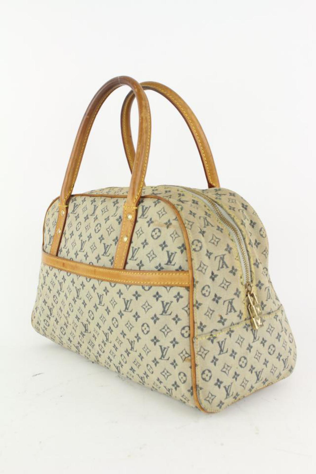 Louis Vuitton Grey Monogram Mini Lin Marie Speedy Boston Bag 23LV104 For Sale 5