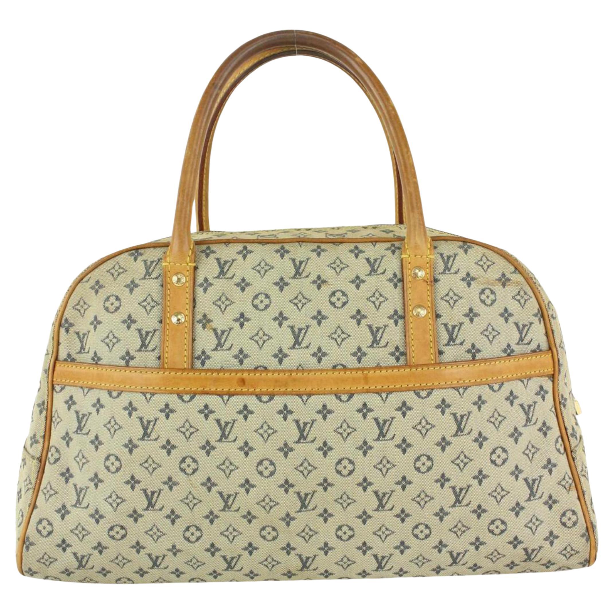 Louis Vuitton Grey Monogram Mini Lin Marie Speedy Boston Bag 23LV104 For Sale