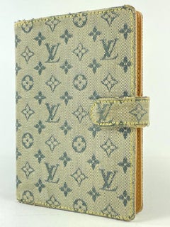 Grauer Monogrammierter Mini Lin Kleiner Ring Agenda PM von Louis Vuitton mit Agenda PM Tagebuchdeckel 340lvs519