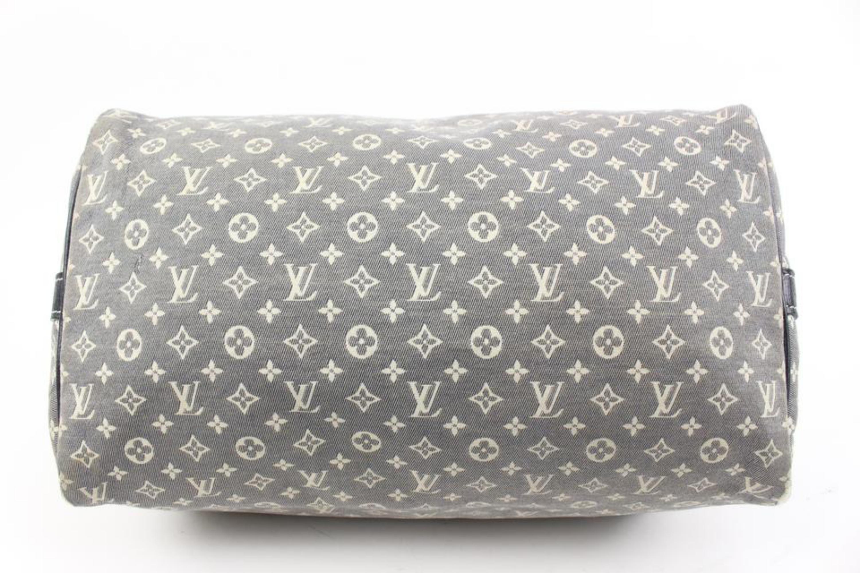 Louis Vuitton Grey Monogram Mini Lin Speedy Bandouliere 30 Boston with Strap  For Sale 2