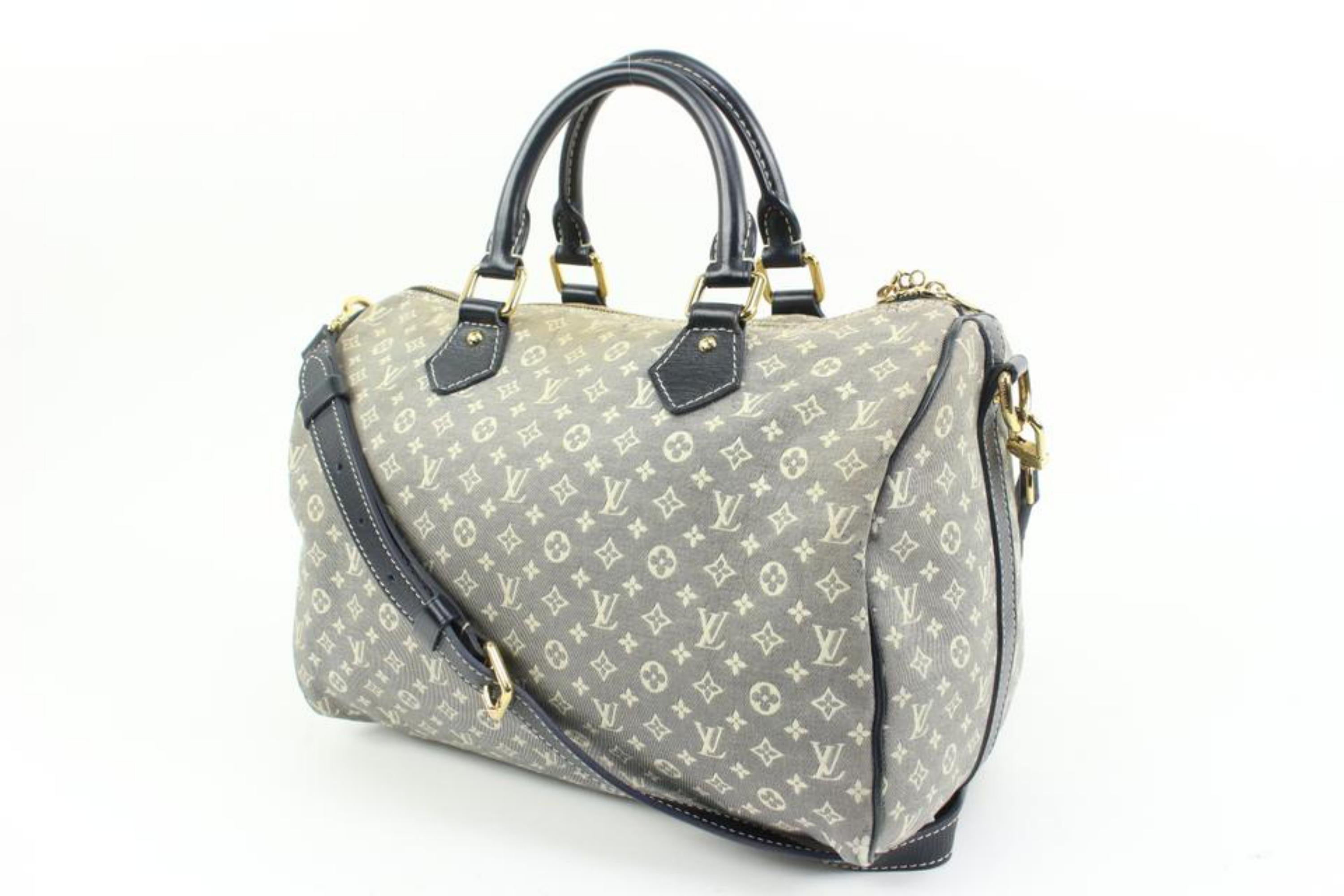 Authentic Louis Vuitton Chocolate Brown Mini-Lin Speedy 30