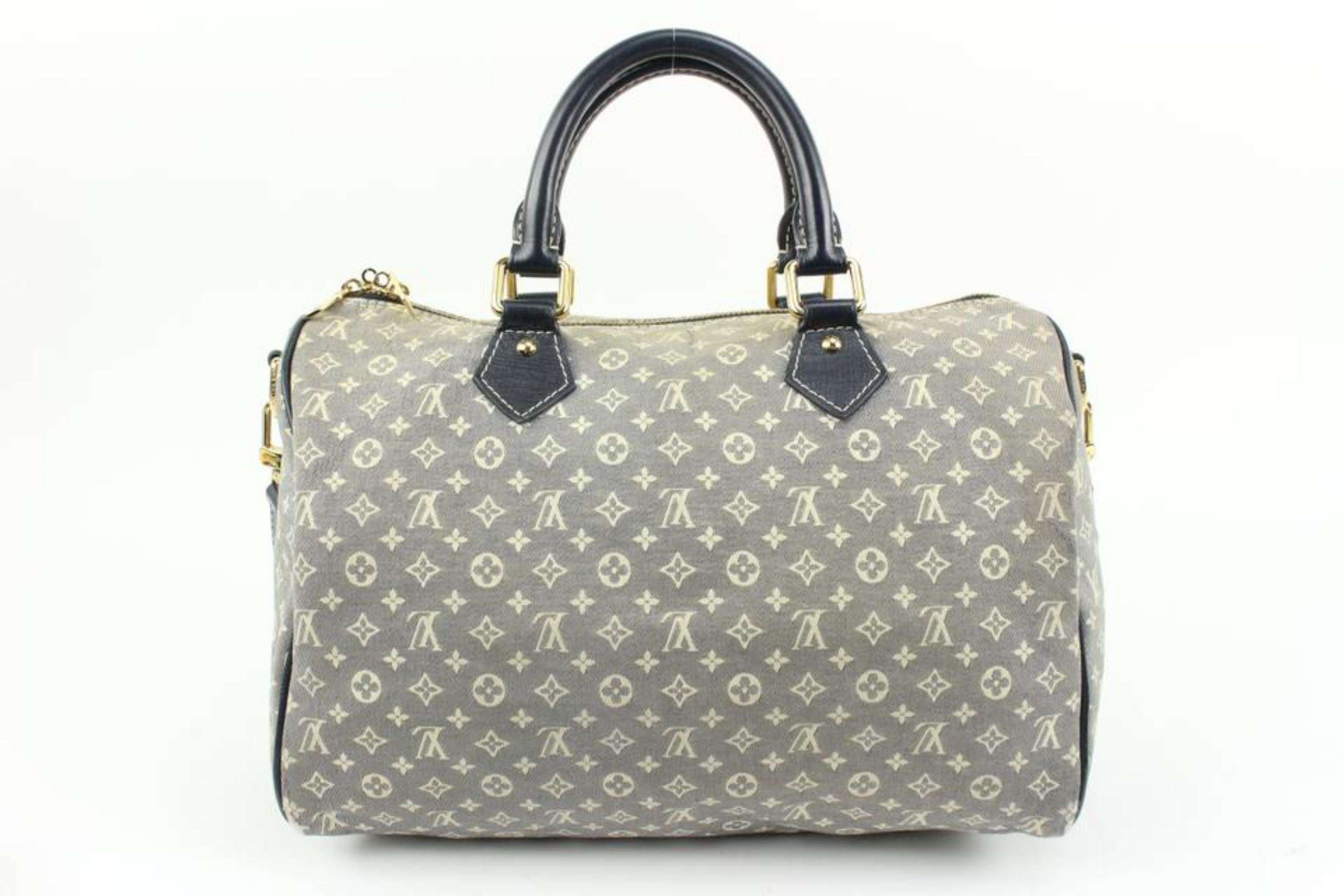 Louis Vuitton Grigio Monogram Mini Lin Speedy Bandouliere 30 Boston con tracolla 1