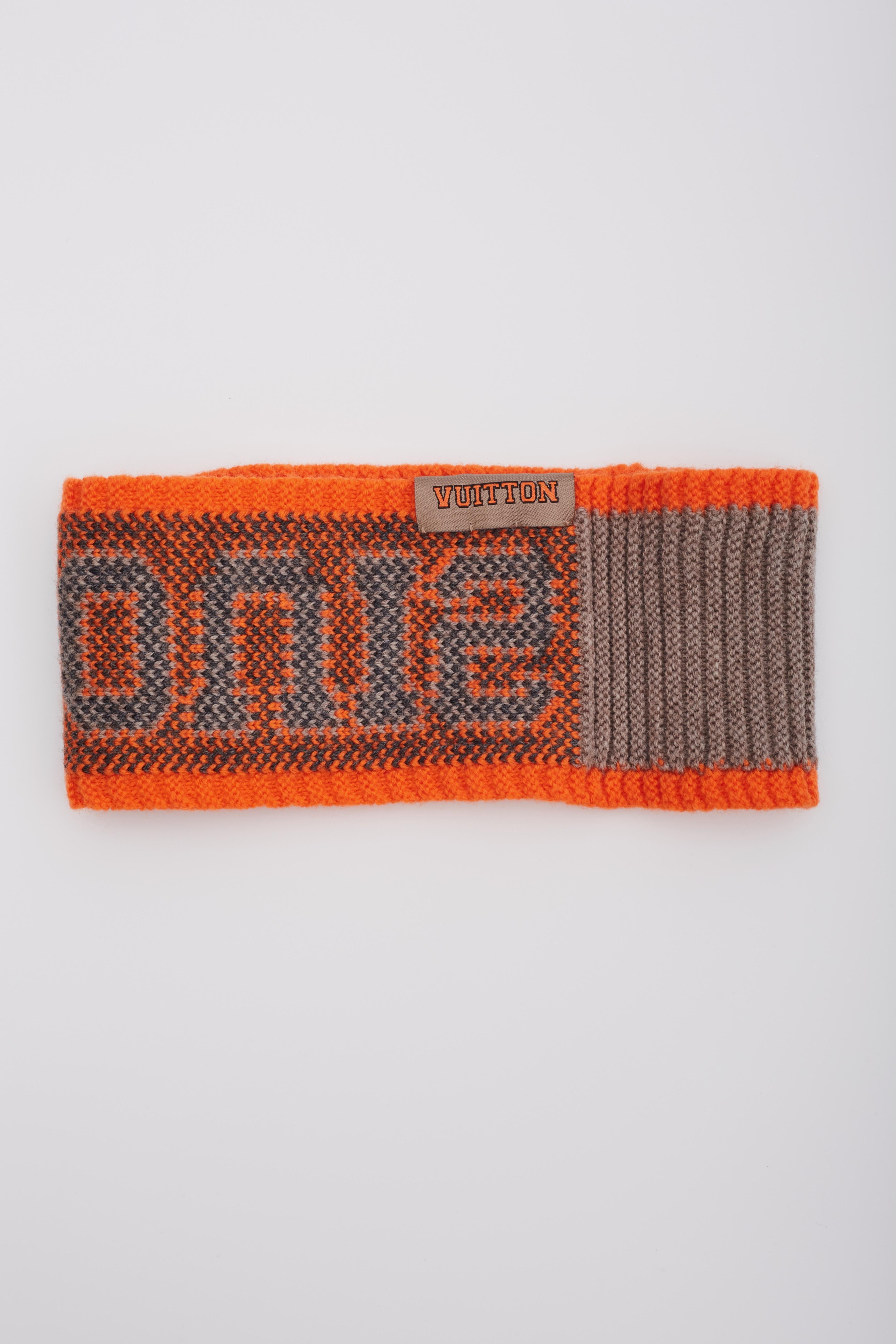 Orange Louis Vuitton - Bandeau Louis Fluo gris orange en vente