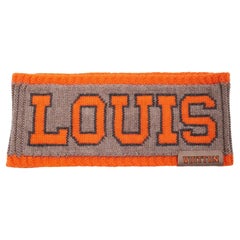 Louis Vuitton Grey Orange Fluo Louis Headband