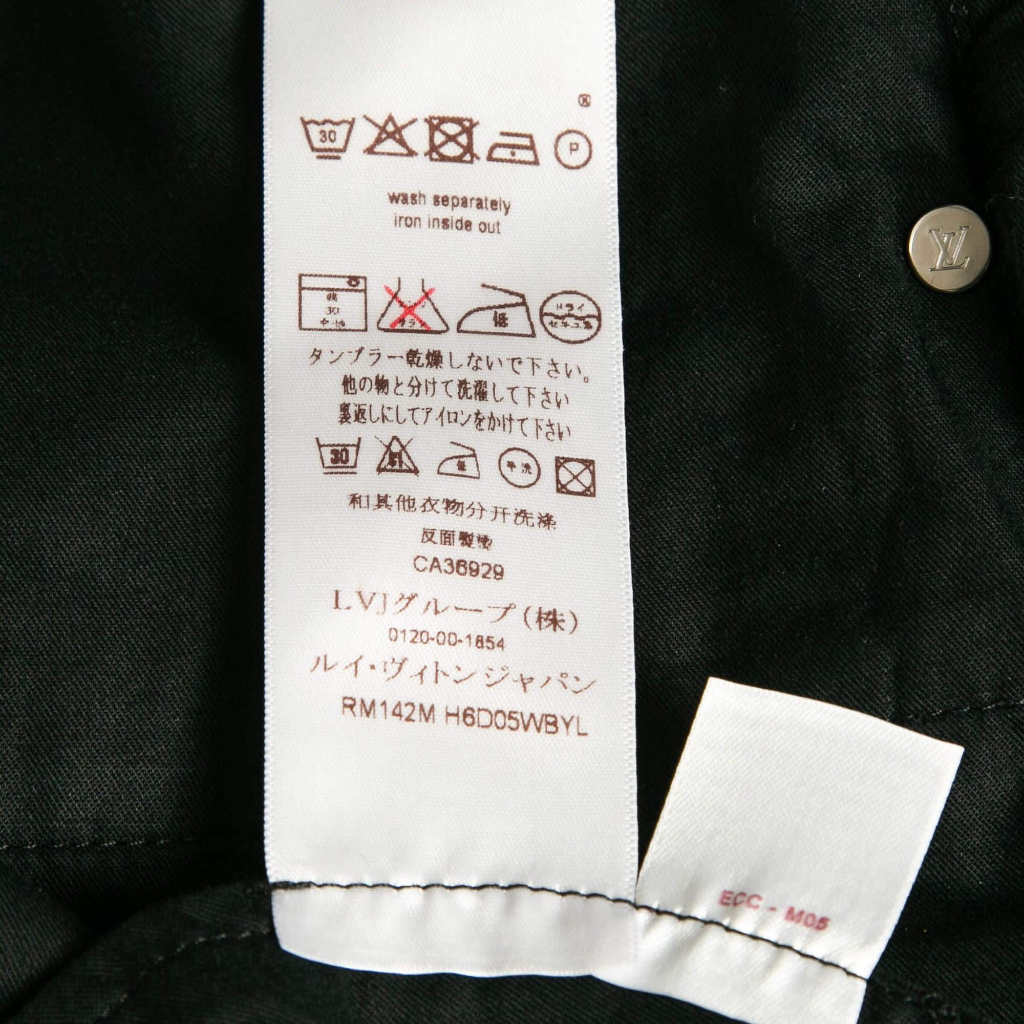 Louis Vuitton Grey Patterned Cotton Straight Leg Trousers XXL 1