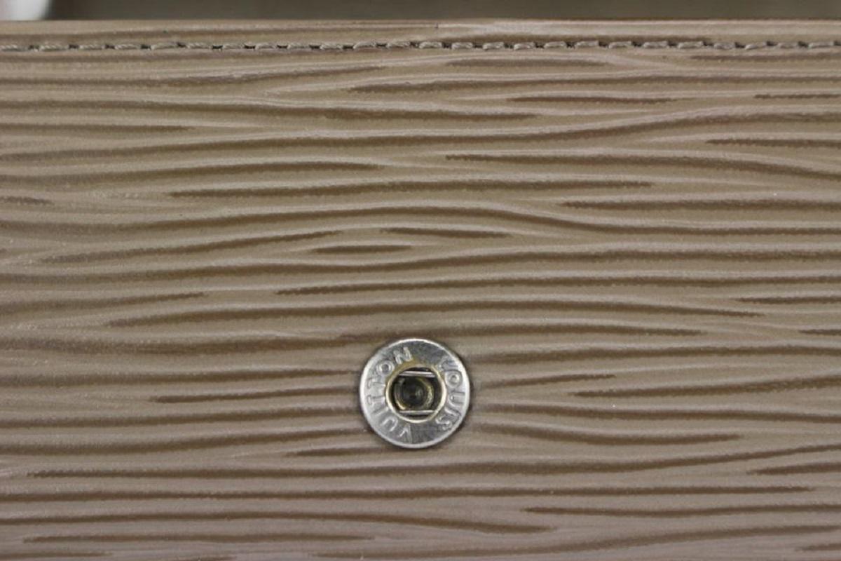 Louis Vuitton Grey Pepper Epi Leather Multicles 4 Key Holder Wallet case For Sale 6