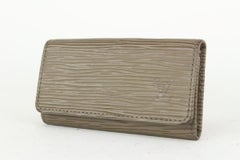 Louis Vuitton Grey Pepper Epi Leather Multicles 4 Key Holder Wallet case
