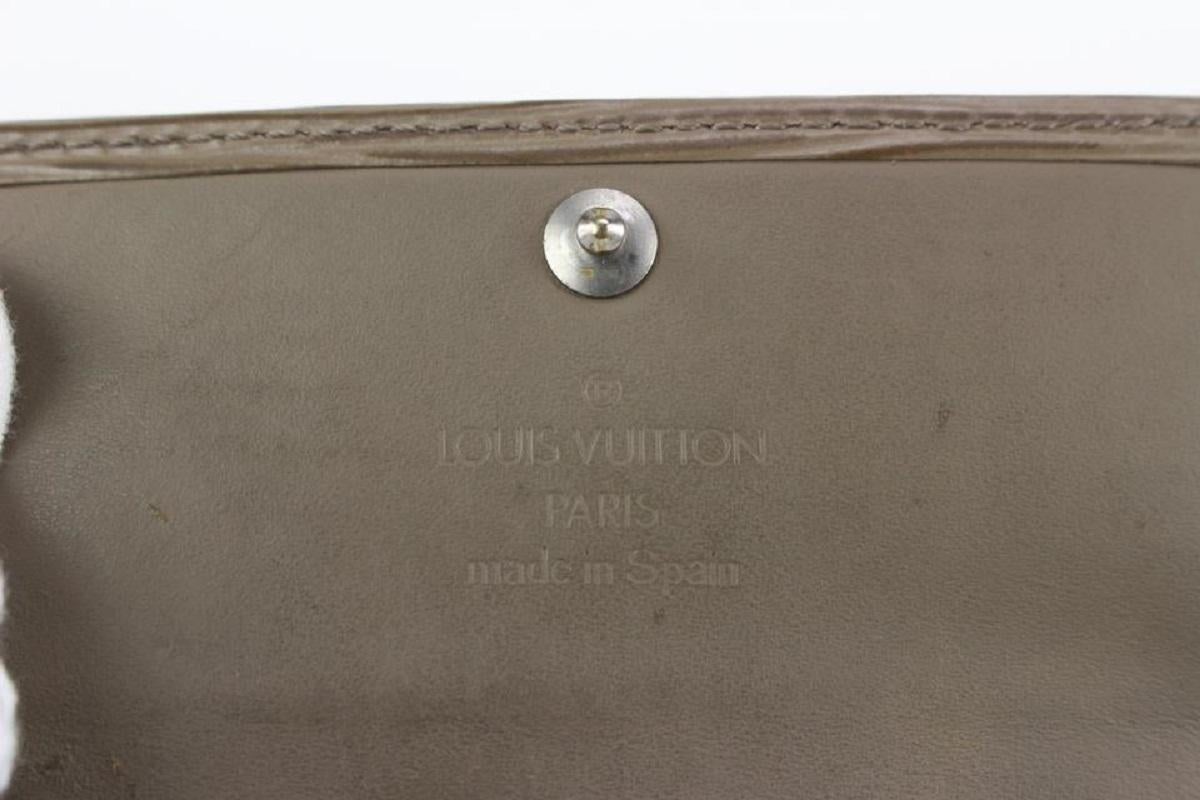 Brown Louis Vuitton Grey Pepper Epi Leather Multicles 4 Key Holder Wallet case For Sale