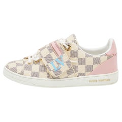 Louis Vuitton Grey/Pink Damier Azur Summer Trunks Sneakers Size 36.5