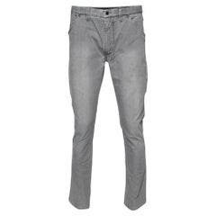 Louis Vuitton Grey Quatrefoil Denim Jeans L