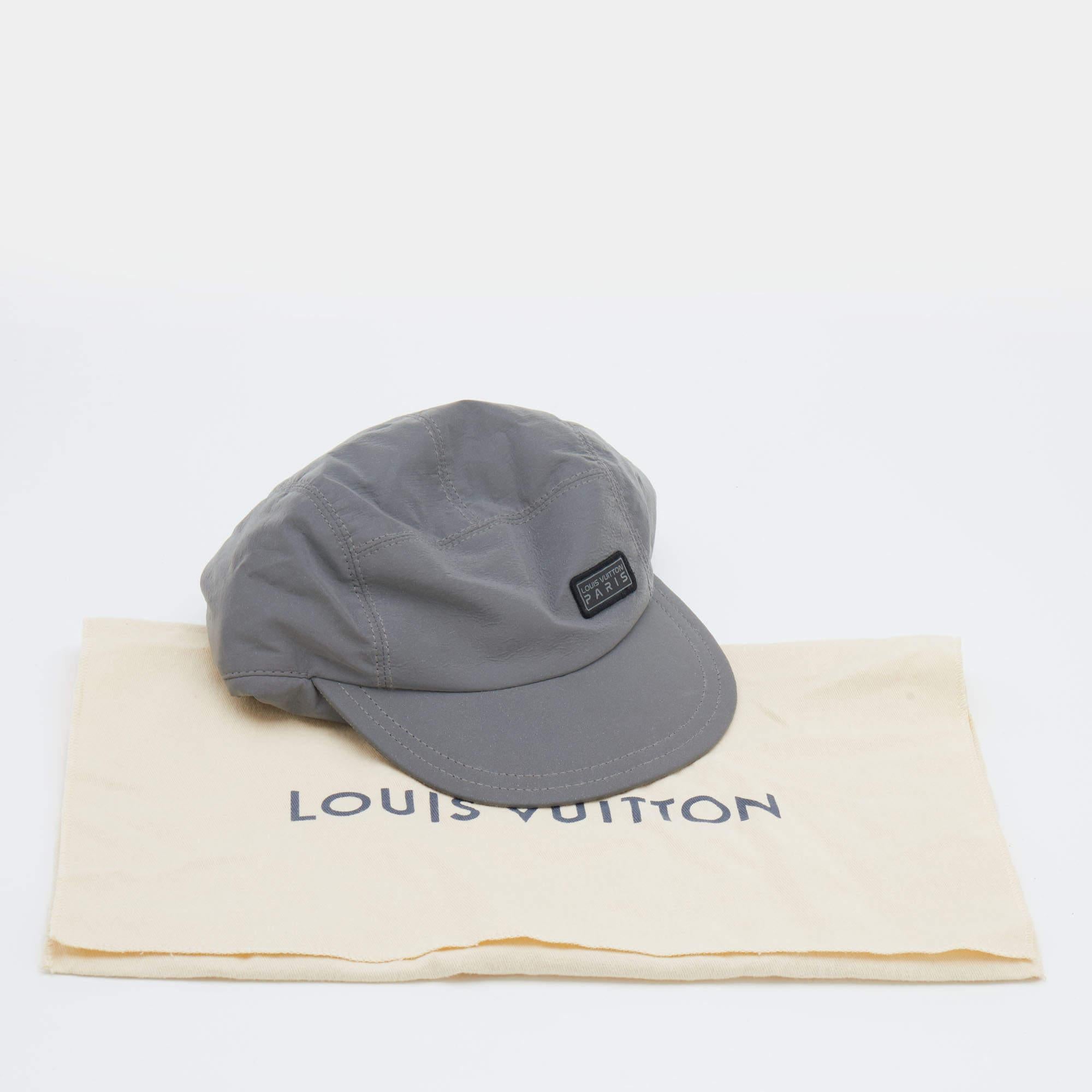 Louis Vuitton Grey Shimmer Coated Space Mission Cap 3