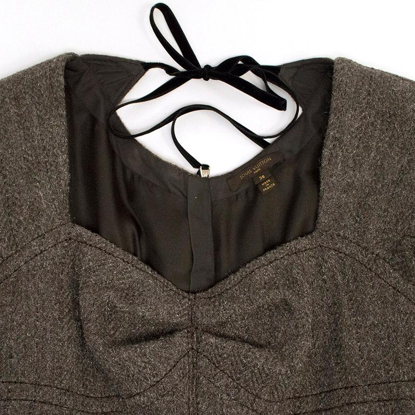 Black Louis Vuitton Grey Short Sleeved Dress - Size US 6  For Sale