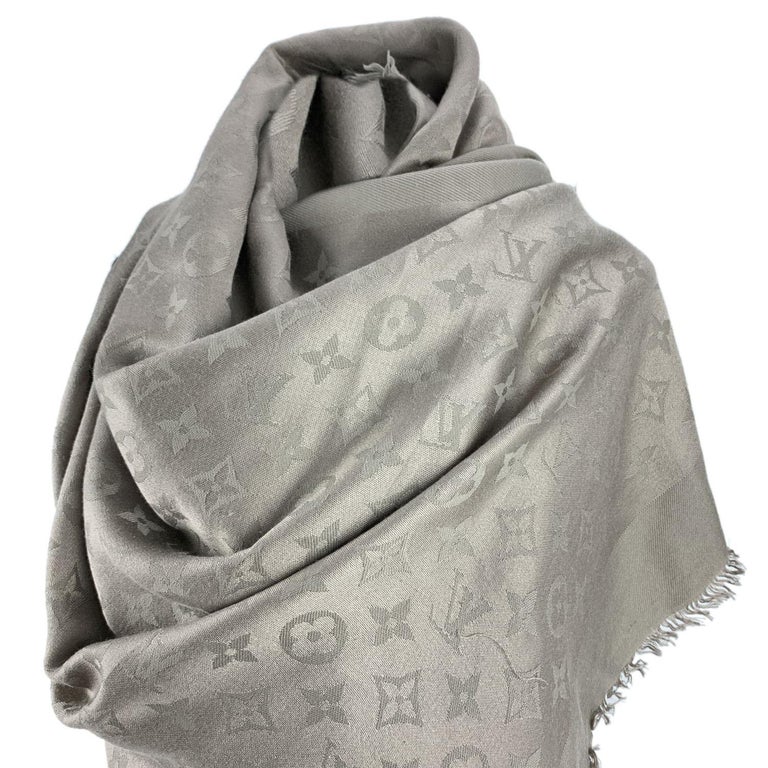 Louis Vuitton Gray Silk Scarves & Wraps for Women for sale