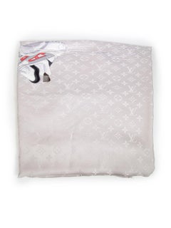 Louis Vuitton Grey Silk LV Sneaker Print Scarf