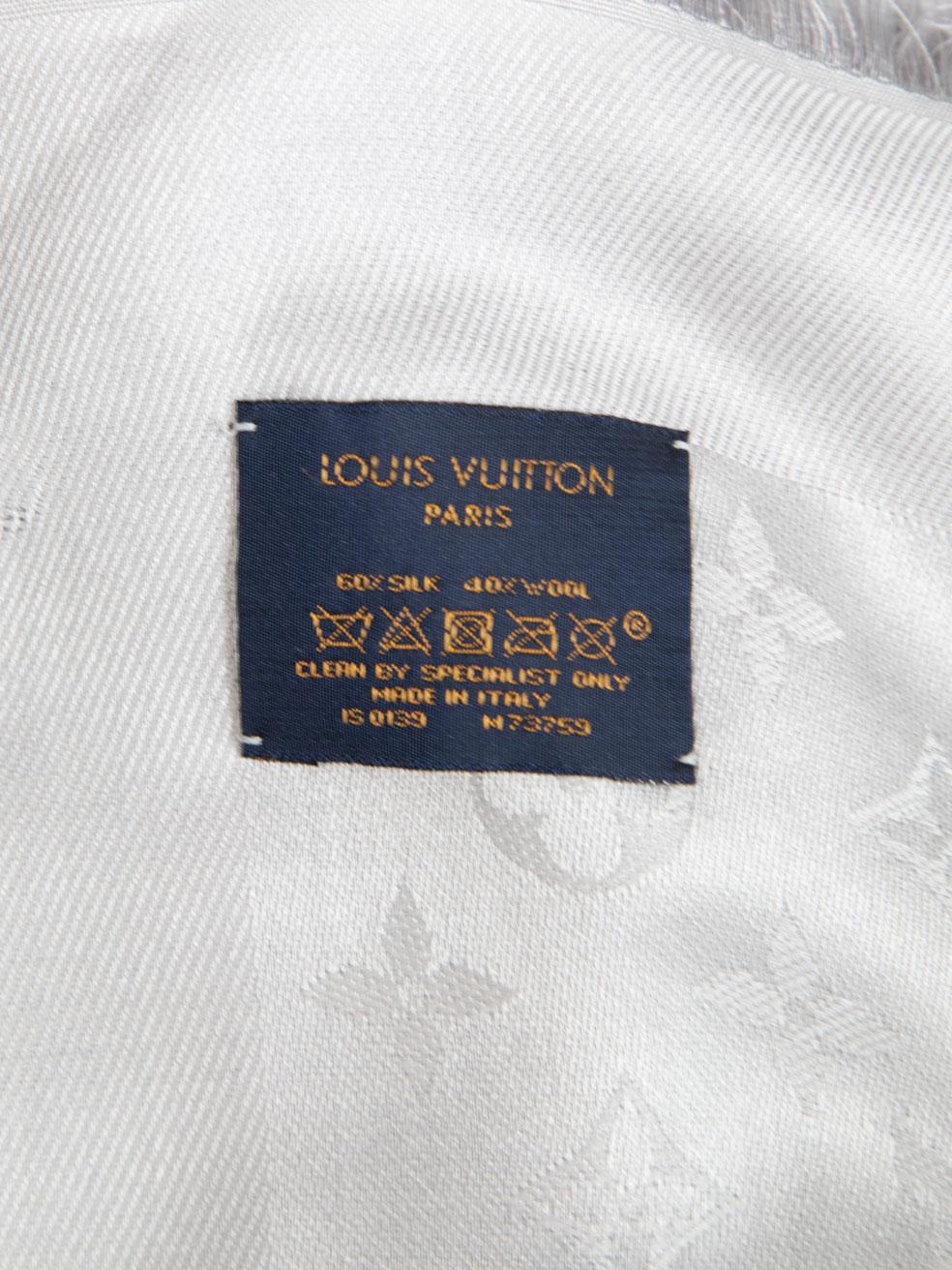 Women's Louis Vuitton Grey Silk LV Sneaker Print Scarf